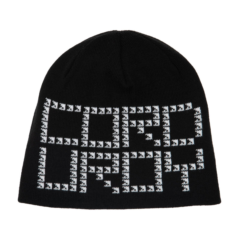 Corduroy Shadow Plaid Reversible Skully Beanie - Red