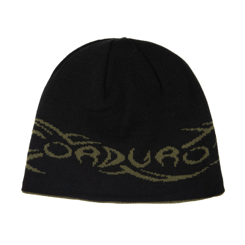Corduroy Tribalwire Reversible Skully Beanie - Black
