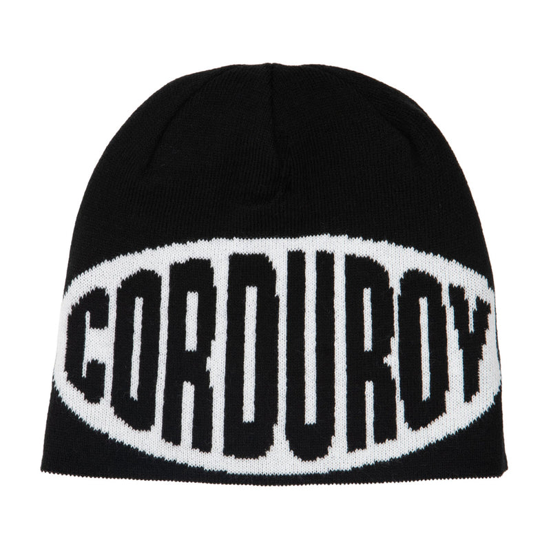 Corduroy No Regrets Reversible Skully Beanie - White