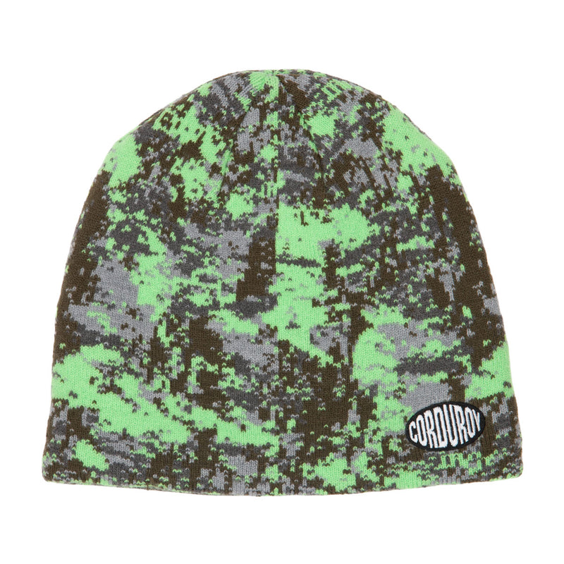 Corduroy Wasteland Skully Beanie - Green