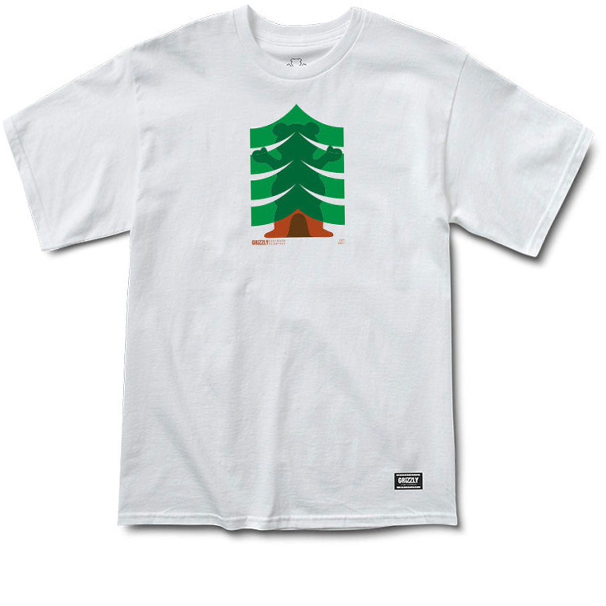 Grizzly Strong Branches T-Shirt - White image 1