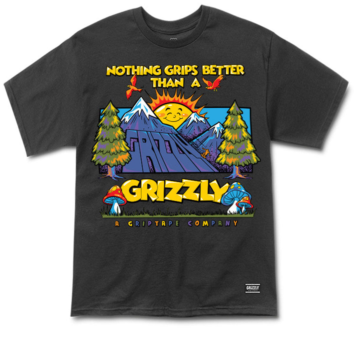 Grizzly Sunshine T-Shirt - Black image 1