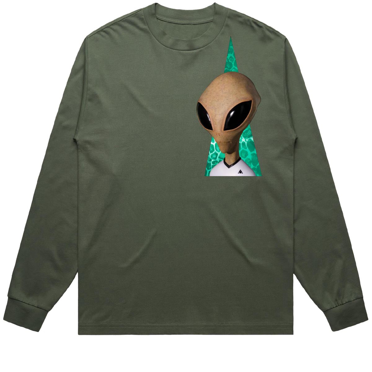 Alien Workshop Visitor Reality Long Sleeve T-Shirt - Olive image 1