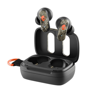 Skullcandy TW Dime 3 Headphones - Real Tree APX Orange