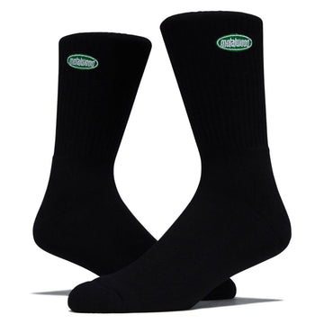 Metalwood Oval Logo Crew Socks - Black