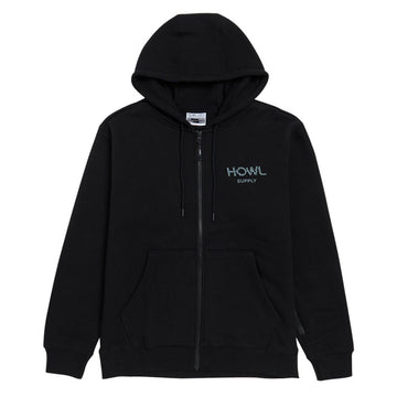 Howl DWR Zip Up Hoodie - Black