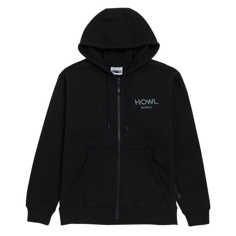 Howl DWR Zip Up Hoodie - Black