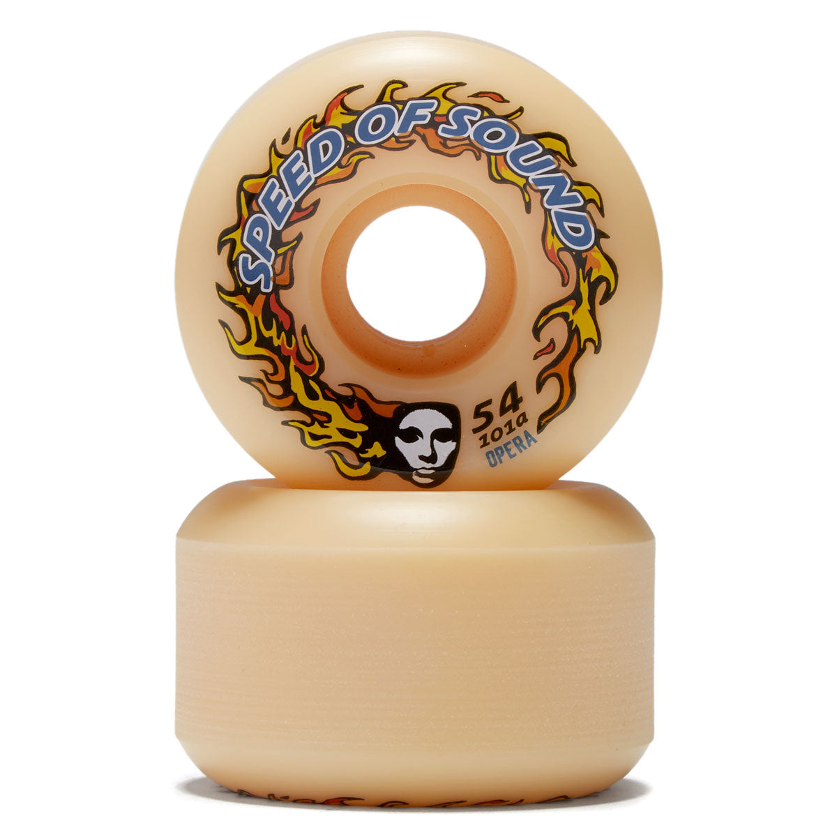 Opera SOS Fire Mask Hardline Conical 101a Skateboard Wheels - White - 54mm image 2