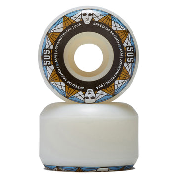 Opera SOS Barbwire Asymmetrical 99a Skateboard Wheels - White - 53mm