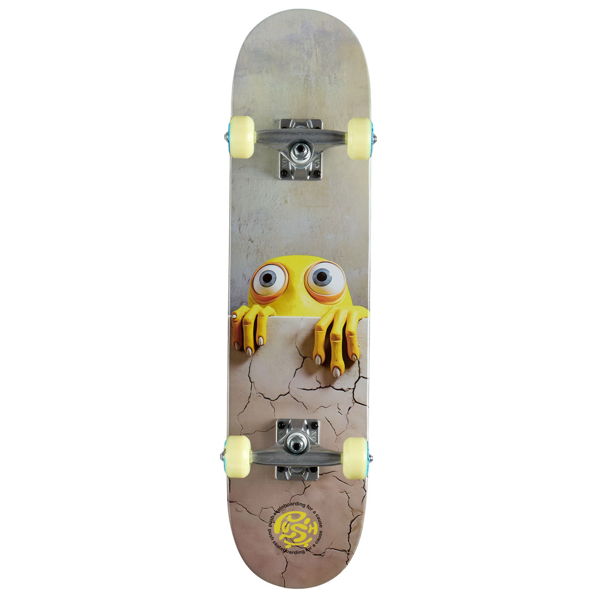 Push Peek Over FP Soft Top Skateboard Complete - Yellow - 7.00