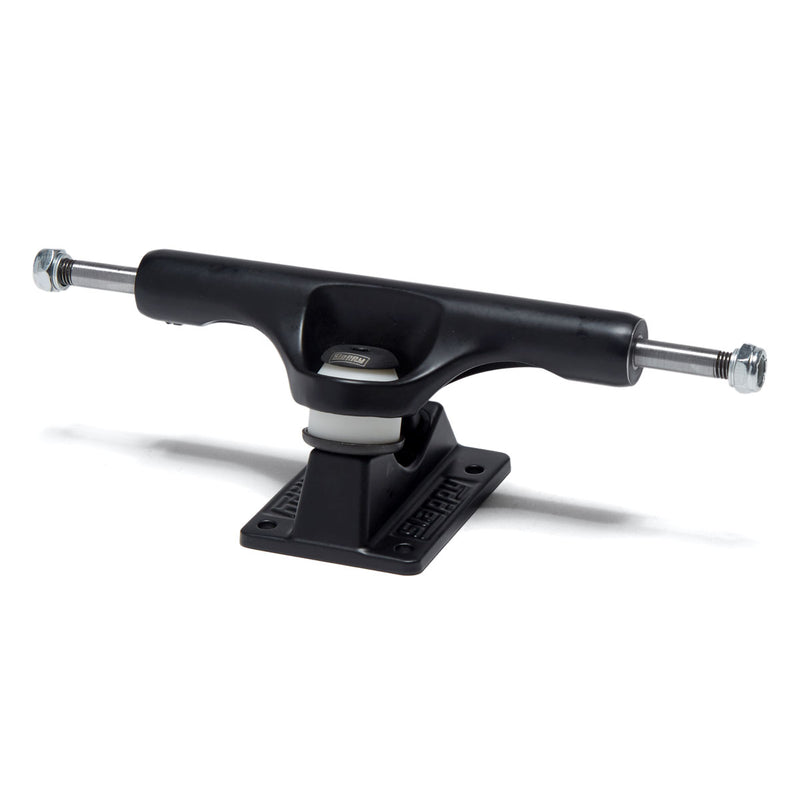 Slappy ST1 Inverted Hollow Lights Ultra Low Kingpin Skateboard Trucks - Matte Black/Black Gold - 8.50