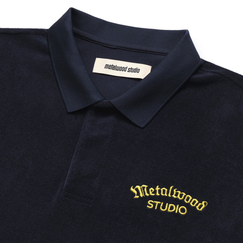 Metalwood Medieval Terry Polo Shirt - Navy
