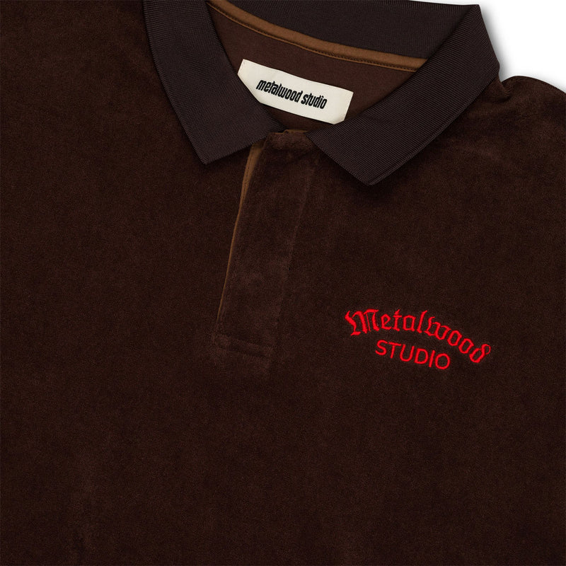 Metalwood Medieval Terry Polo Shirt - Dark Chocolate