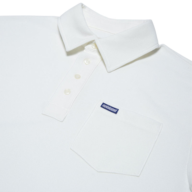 Metalwood Airy Pocket Polo Shirt - White