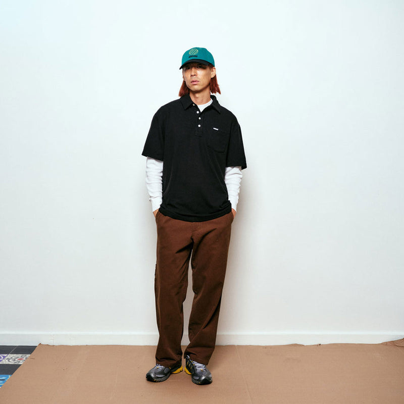 Metalwood Airy Pocket Polo Shirt - Black