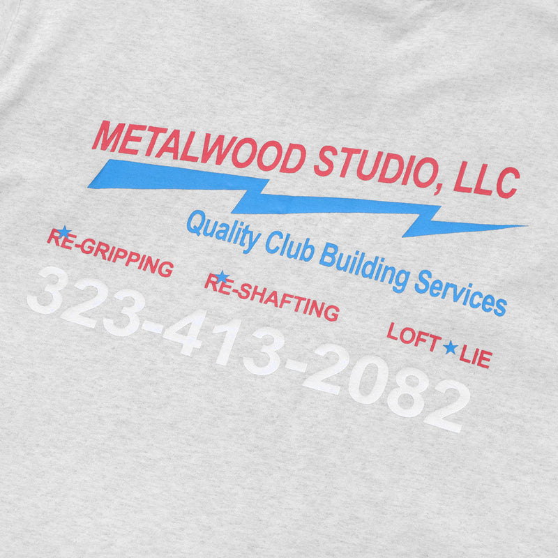 Metalwood Club Building T-Shirt - Heather Grey