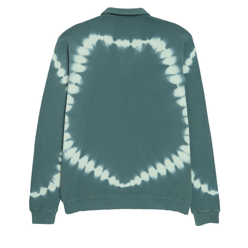 Metalwood Mini Metal Logo Thermal Long Sleeve Polo Shirt - Marine