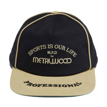 Metalwood Professional Piping Snapback Hat - Black
