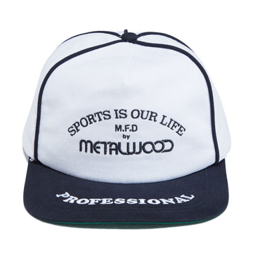 Metalwood Professional Piping Snapback Hat - White
