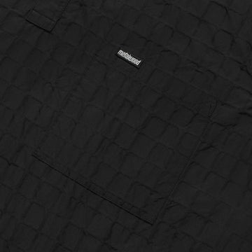 Metalwood Oversized Snap Top Polo Shirt - Black