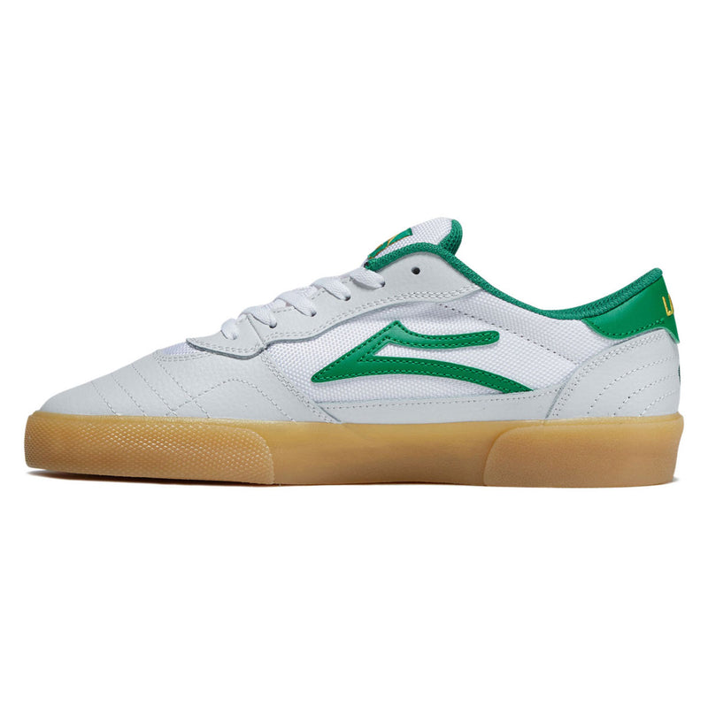 Lakai Cambridge Shoes - White/Green Leather