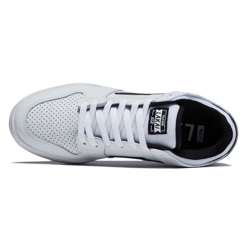 Lakai Telford Low Shoes - White/Black Leather