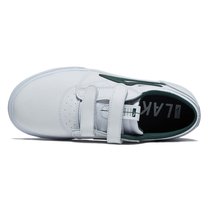 Lakai Youth Griffin Shoes - White/Pine Leather