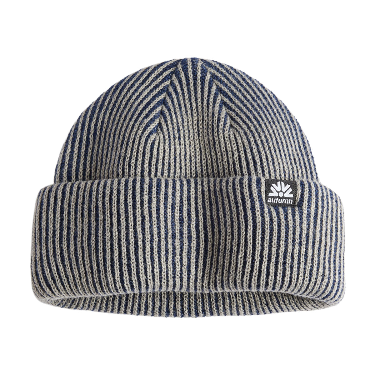 Autumn Cord Double Roll Beanie - Navy image 1