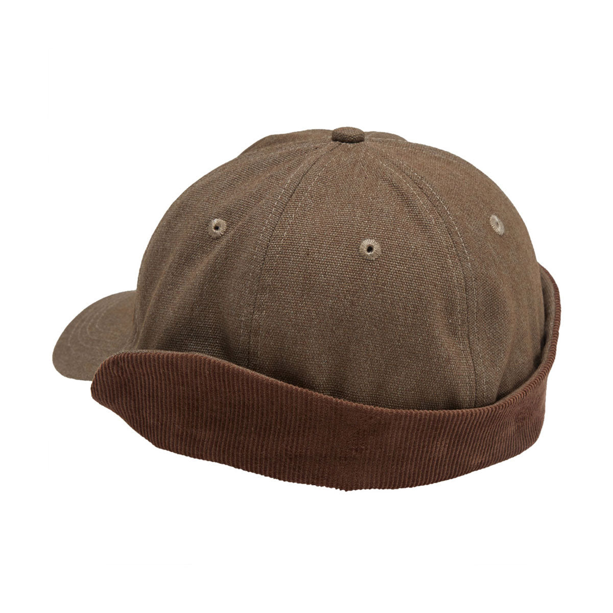 Autumn Washed Canvas Flap Hat - Light Brown image 2