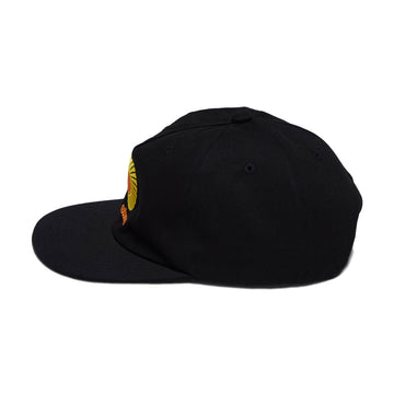 Autumn Twill Five Panel Snapback Hat - Black