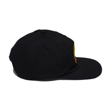 Autumn Twill Five Panel Snapback Hat - Black