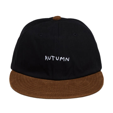 Autumn Mixed Six Panel Snapback Hat - Black