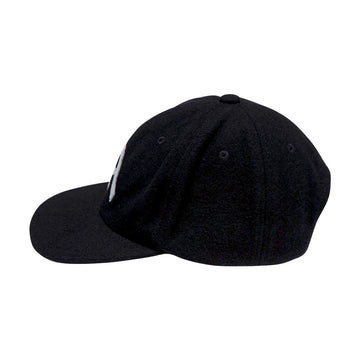 Autumn Wool Six Panel Strapback Hat - Black