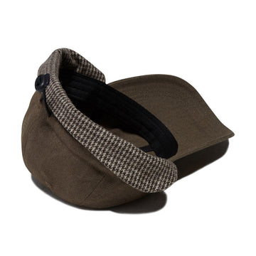 Autumn Washed Canvas Flap Hat - Dark Sand