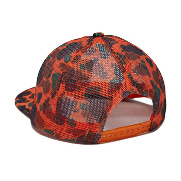 Autumn Camo Trucker Hat - Orange