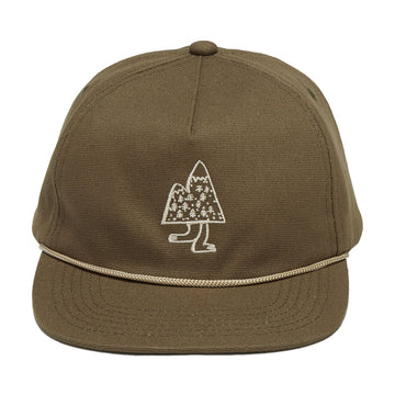 Autumn Canvas 5 Panel Hat - Olive