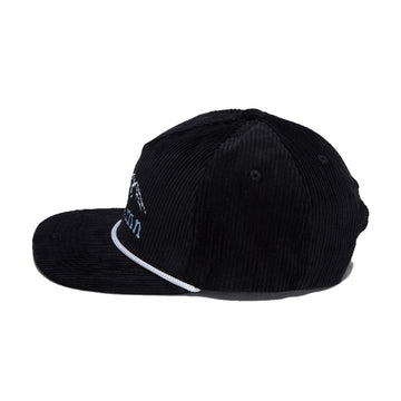 Autumn Cord 5 Panel Mesh Hat - Black