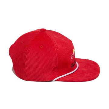 Autumn Cord 5 Panel Mesh Hat - Red