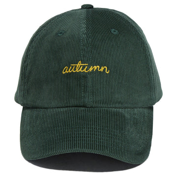 Autumn Cord 6 Panel Hat - Green