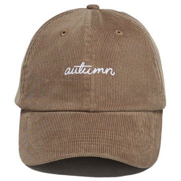 Autumn Cord 6 Panel Hat - Khaki