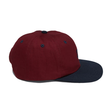 Autumn Twill 6 Panel Snapback Hat - Burgundy