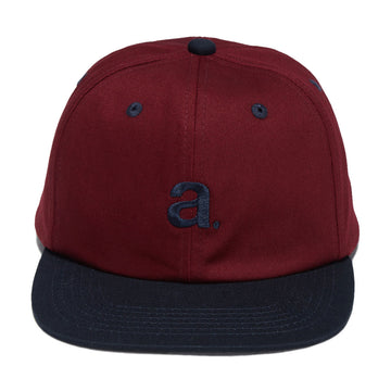 Autumn Twill 6 Panel Snapback Hat - Burgundy