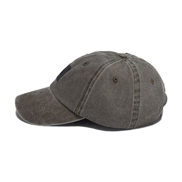 Autumn Washed 6 Panel Strapback Hat - Brown