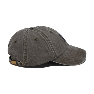 Autumn Washed 6 Panel Strapback Hat - Brown