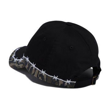Corduroy Camo Strapback Hat - Black