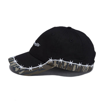 Corduroy Camo Strapback Hat - Black