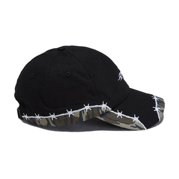 Corduroy Camo Strapback Hat - Black