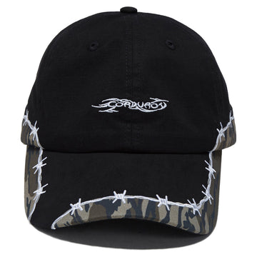Corduroy Camo Strapback Hat - Black