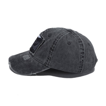 Corduroy Washed 6 Panel Hat - Black