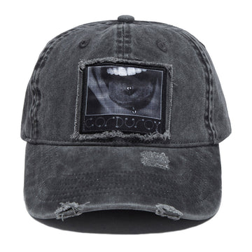 Corduroy Washed 6 Panel Hat - Black